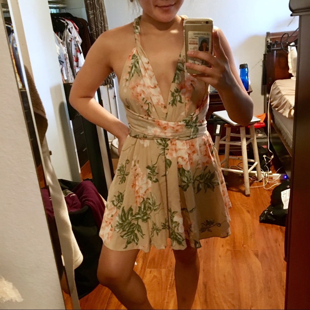 hello molly floral wrap dress